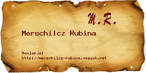 Merschilcz Rubina névjegykártya
